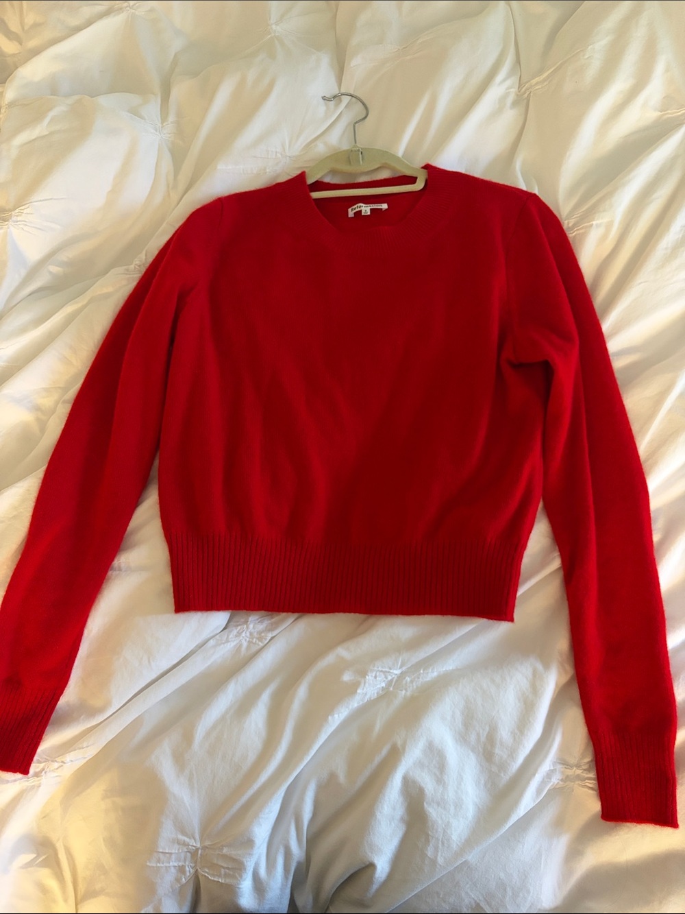 Reformation Vibrant Red cashmere Crewneck Sweater